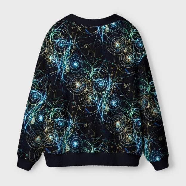 Quantum Spiral Geek Ugly Cardigan Sweaters