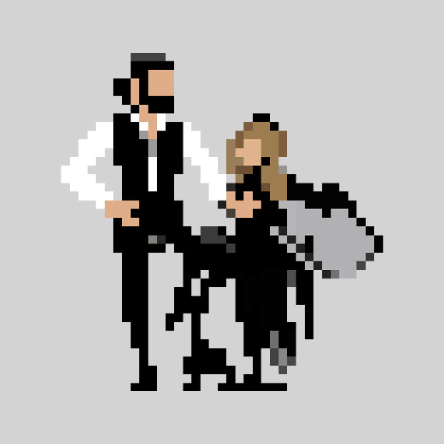 Pixel Rumors Fleet Rock Duo Graphic Geek T-Shirt