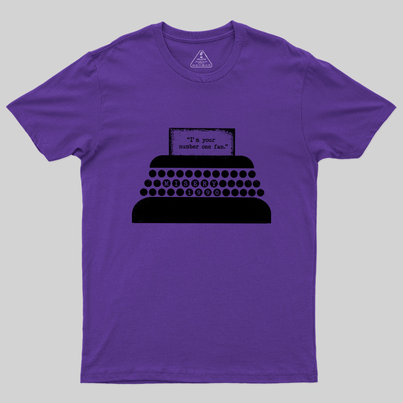 Number One Fan Retro Typewriter Geek T-Shirt
