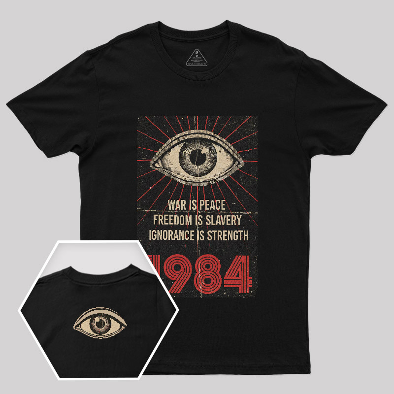 1984 Orwell Front and Back Printed T-Shirt