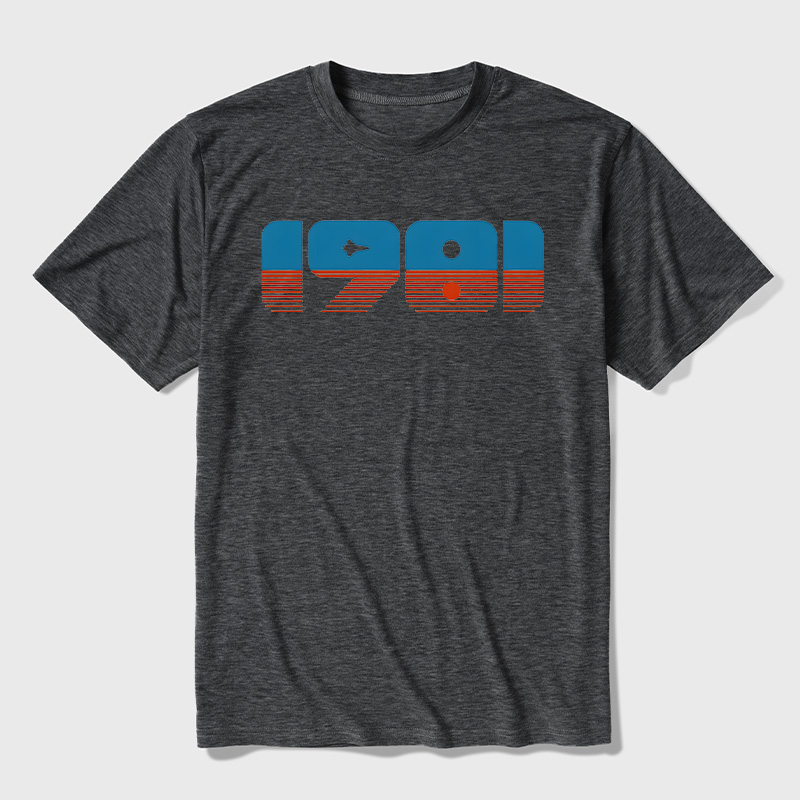 80s Space Age Mission Ultra Soft Heather Tees