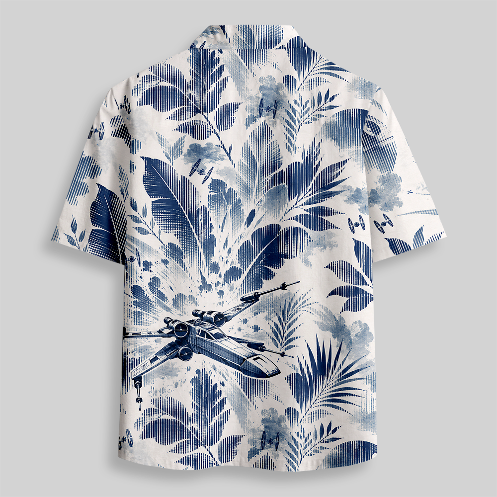 Tropical Dogfight Button Up Pocket Shirt