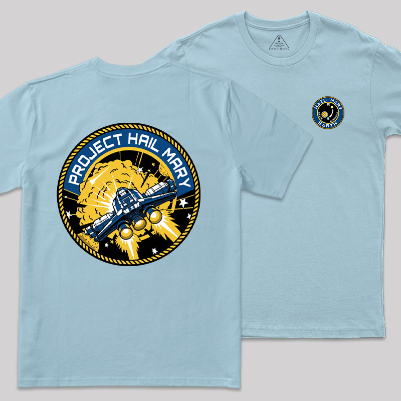 HM-01 Mission Badge Front and Back Printed T-Shirt