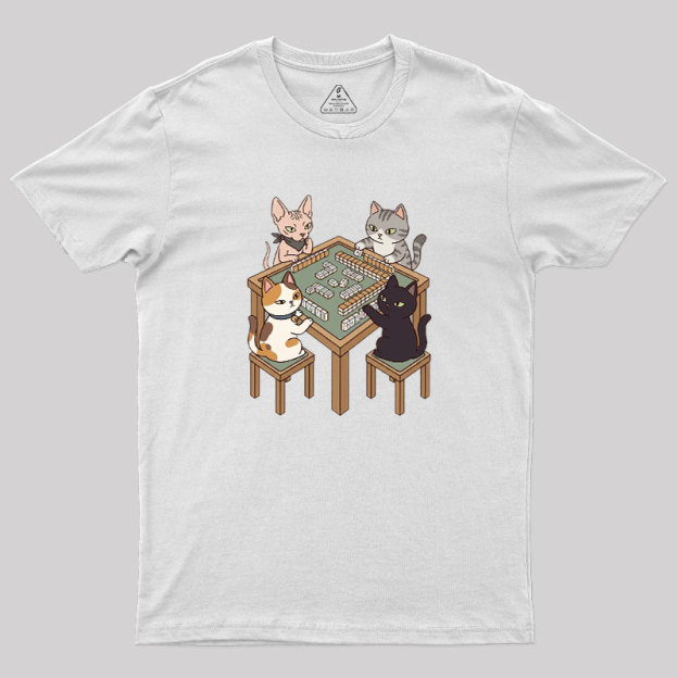 Cat Mahjong Geek T-Shirt
