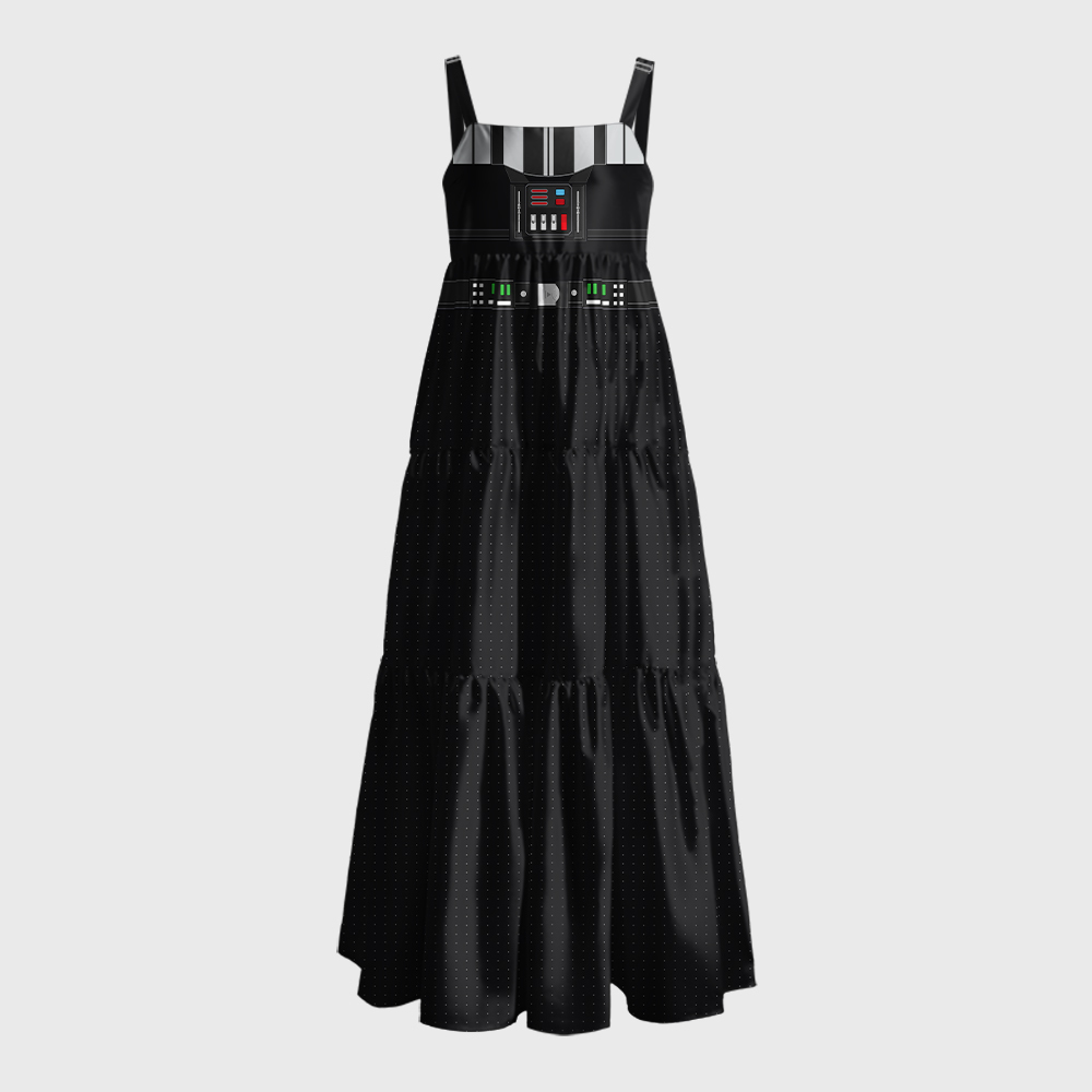 Dark Lord Armor Sci-Fi Geek Tiered Cami Maxi Dress