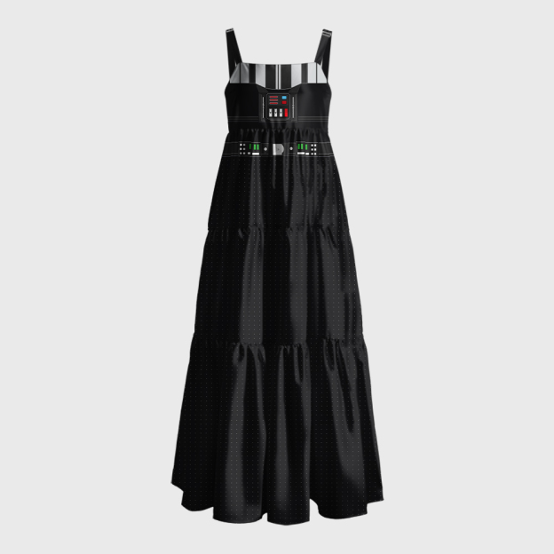 Dark Lord Armor Sci-Fi Geek Tiered Cami Maxi Dress