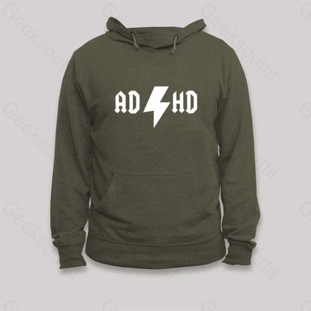 Adhd Hoodie Army Green / S