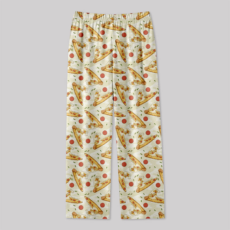 Pizza Surfboard Geek Loungewear Pants