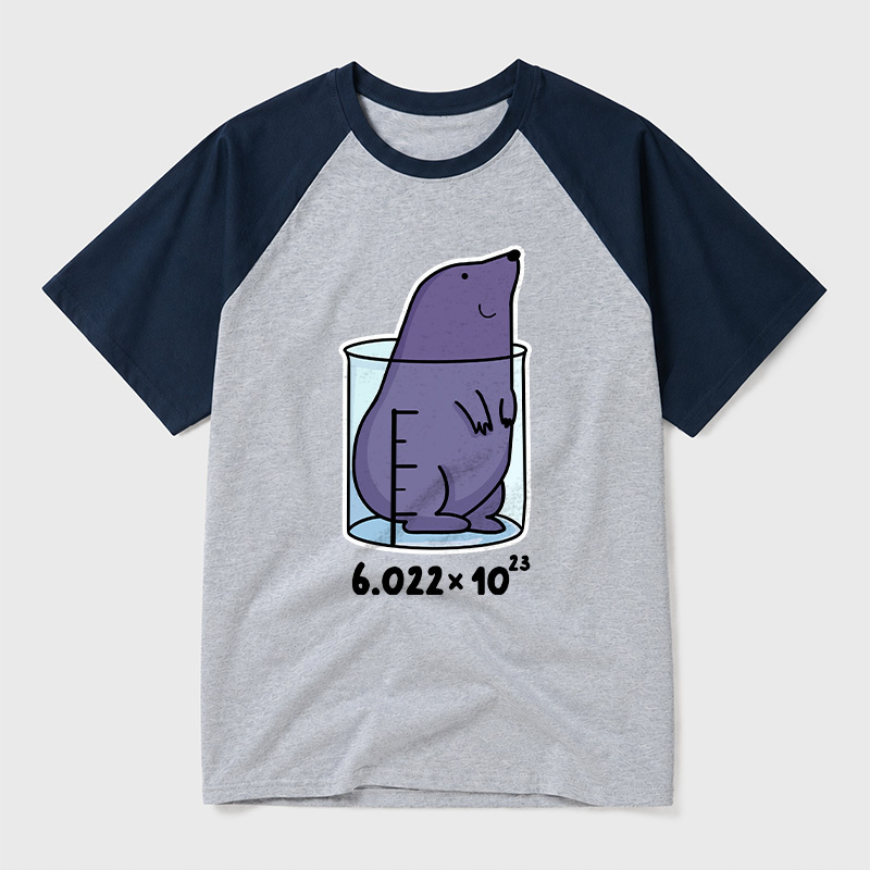 Chemistry Mole Geek Retro Raglan T-Shirt
