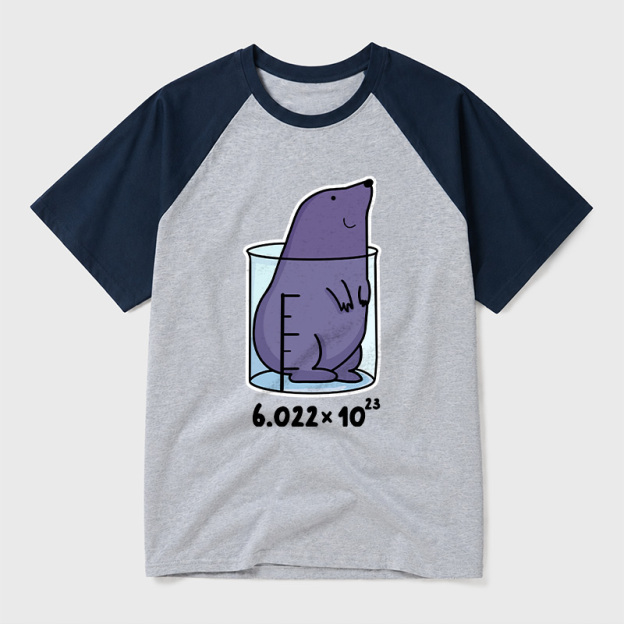 Chemistry Mole Geek Retro Raglan T-Shirt