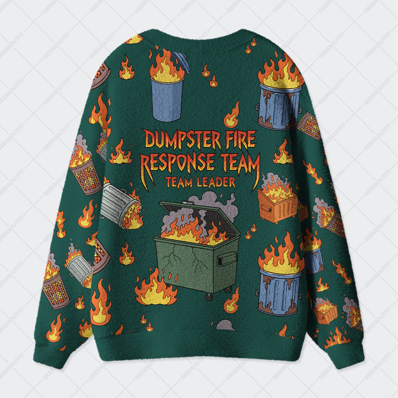 Chaos Commander Green Geek Ugly Cardigan Sweaters 