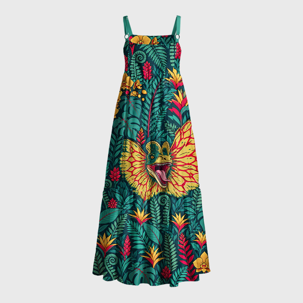 Jungle Relics Geek Tiered Cami Maxi Dress