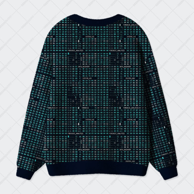 Data Matrix Geek Ugly Cardigan Sweaters 