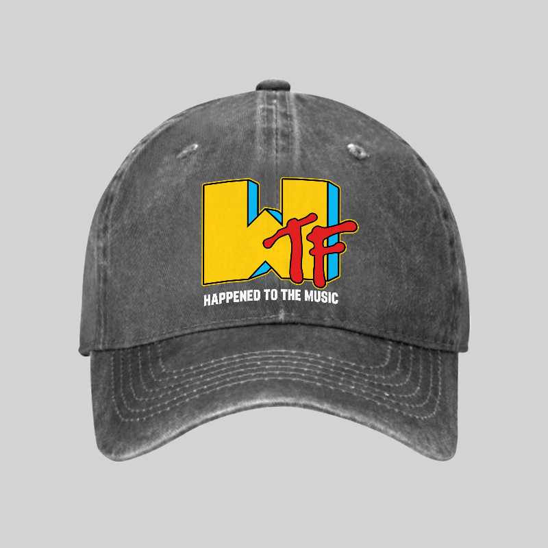 WTF Happened To The Music Washed Vintage Baseball Cap