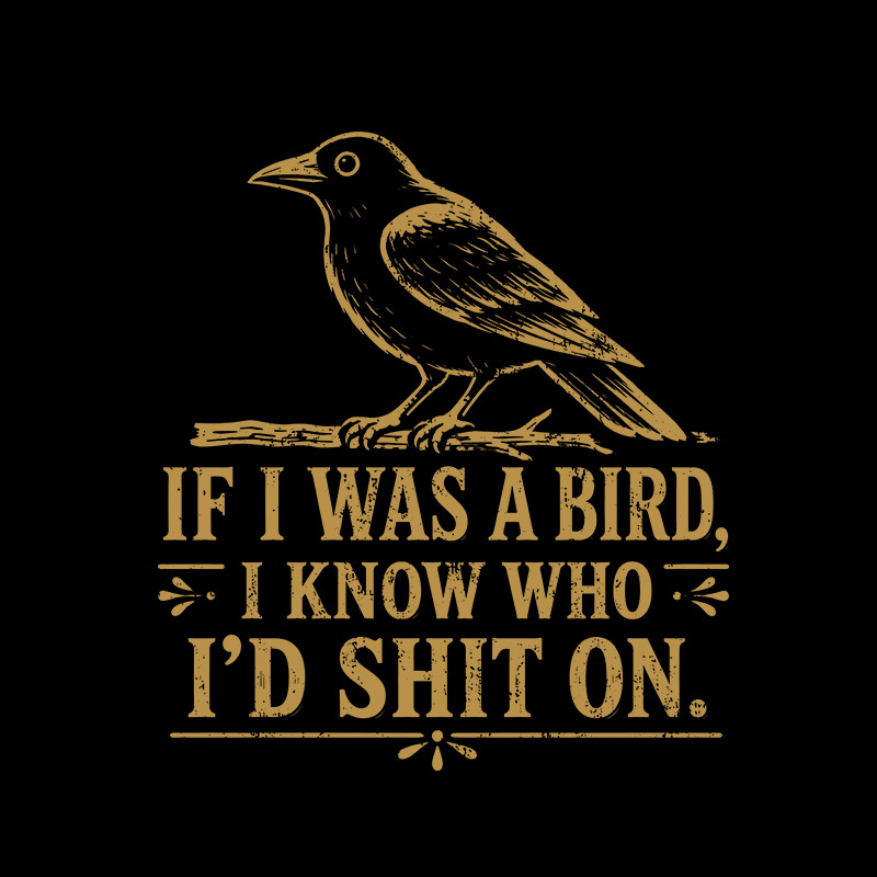 Sarcastic Crow Target Practice Geek T-Shirt