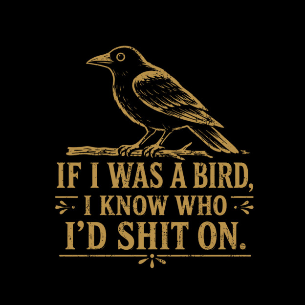 Sarcastic Crow Target Practice Geek T-Shirt