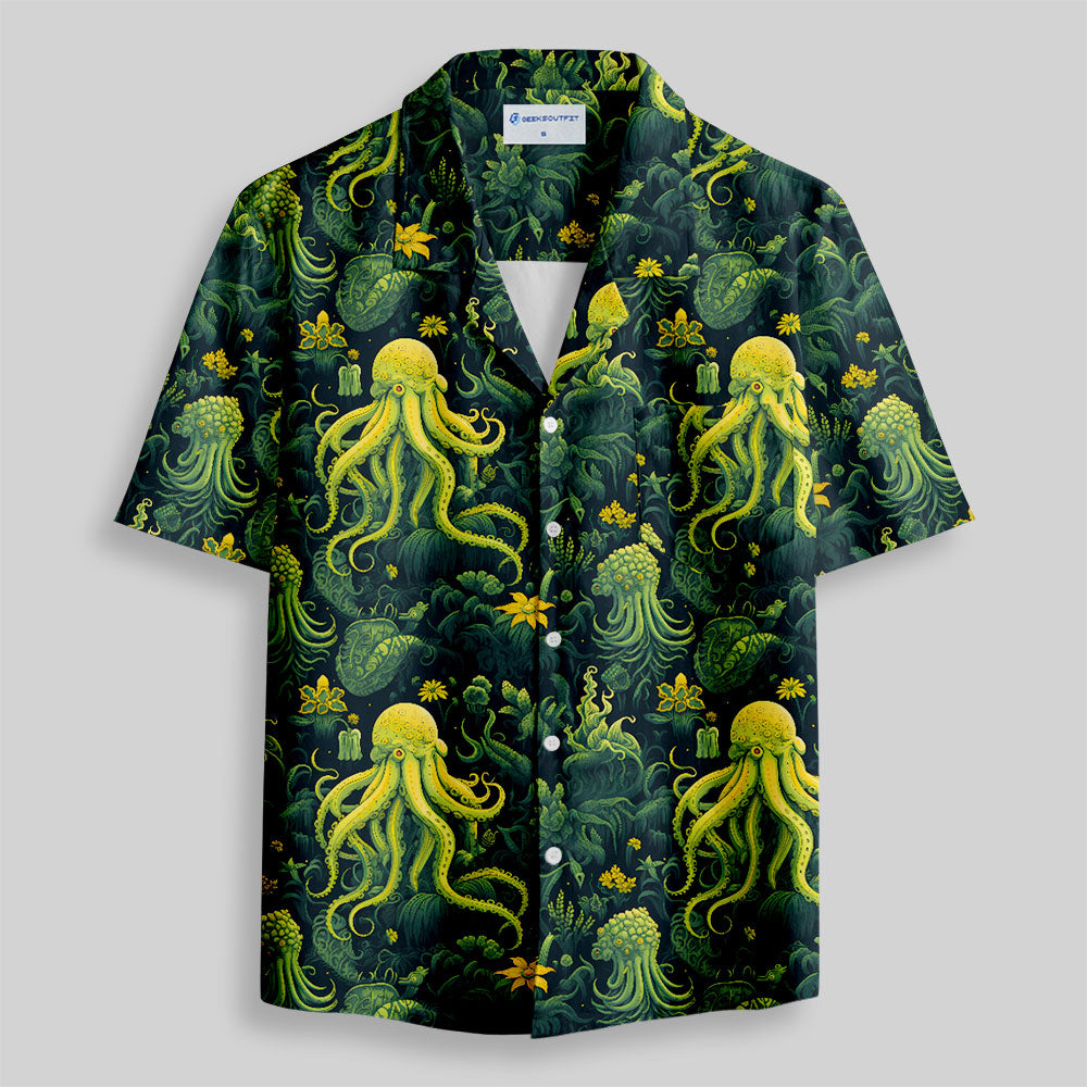 Cthulhu Button Up Pocket Shirt
