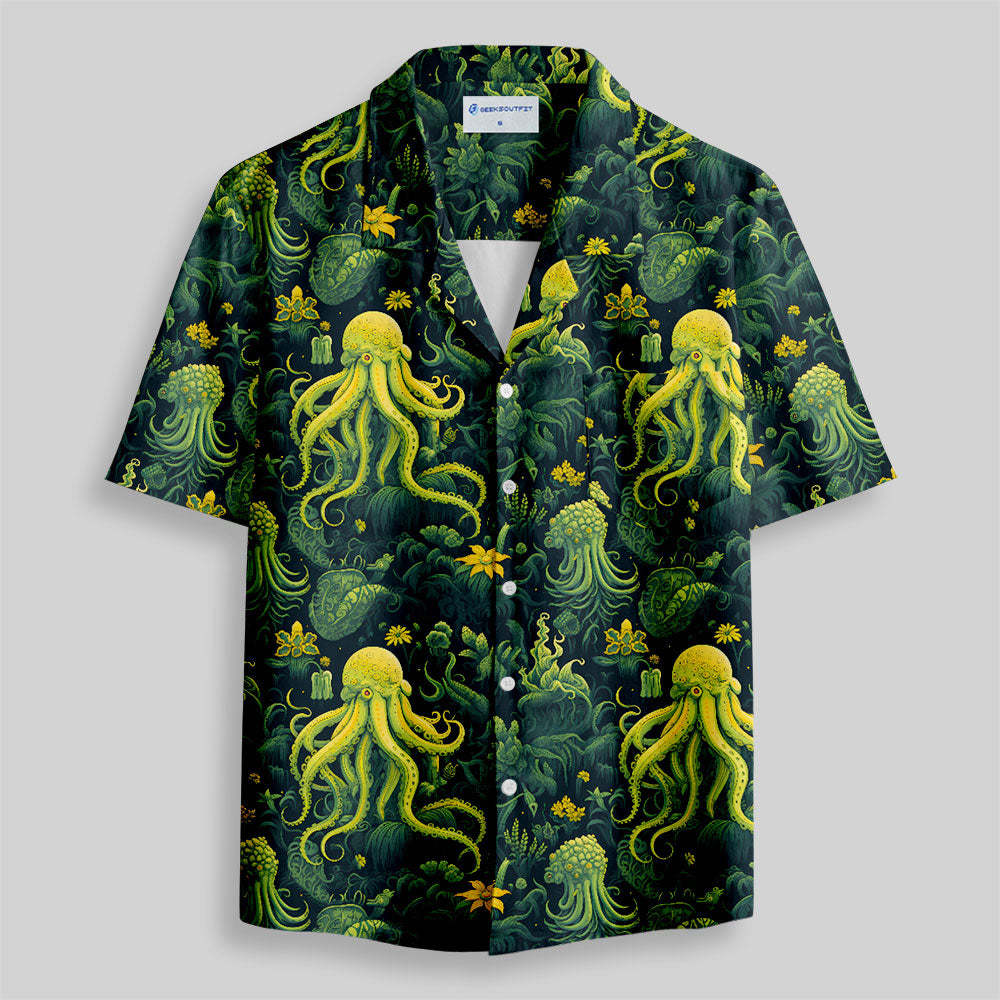 Cthulhu Button Up Pocket Shirt