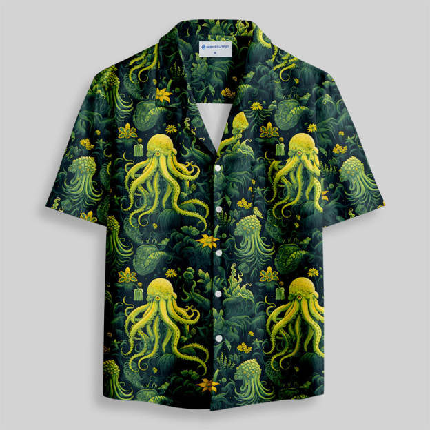 Cthulhu Button Up Pocket Shirt