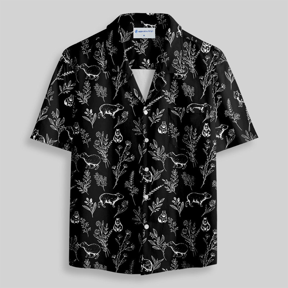 Capybara Button Up Pocket Shirt