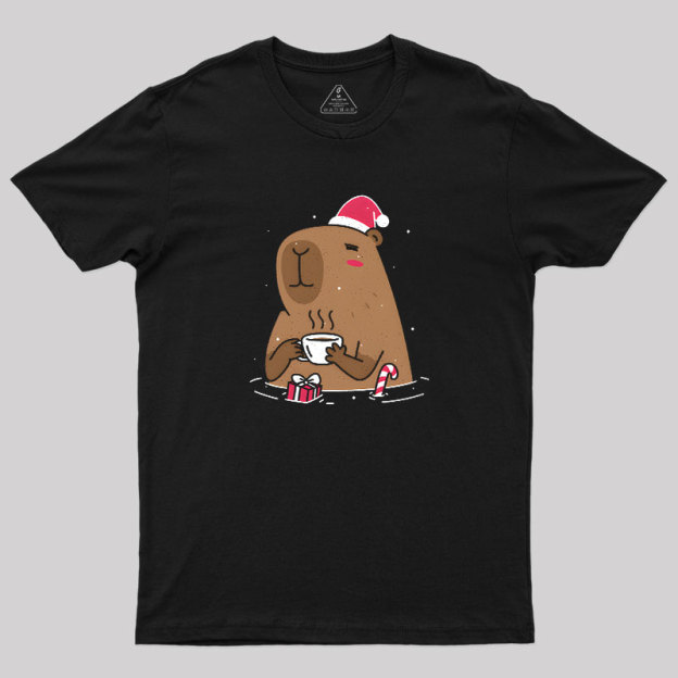 Santa Capybara Geek T-Shirt