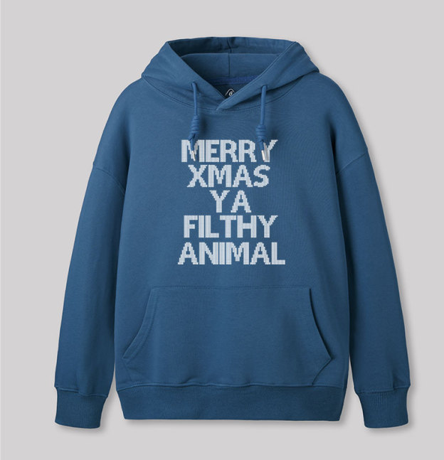 Merry Xmas Ya Filthy Animal Geek Hoodie