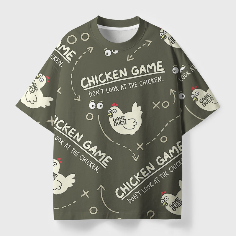 Chicken Game Geek All-Over Print T-Shirt