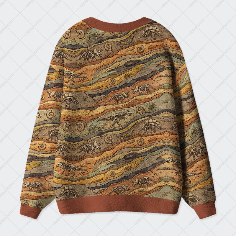 Rock Fossil Geek Ugly Cardigan Sweaters