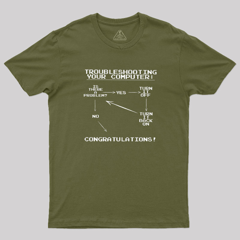 Troubleshooting Your Computer Geek T-Shirt
