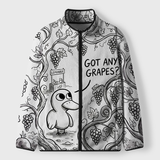 Got Any Grapes Geek Polar Fleece Full-Zip Jacket