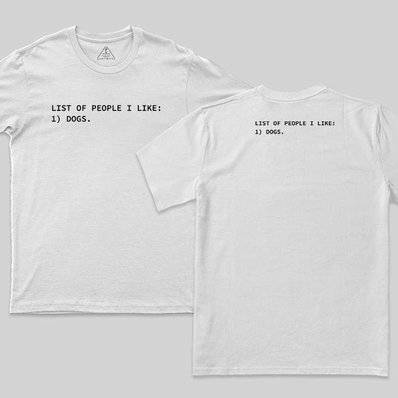 Dog Person Front and Back Printed T-Shirt