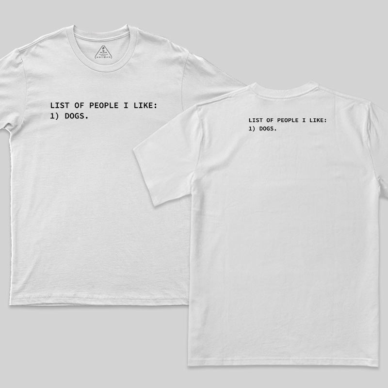 Dog Person Front and Back Printed T-Shirt