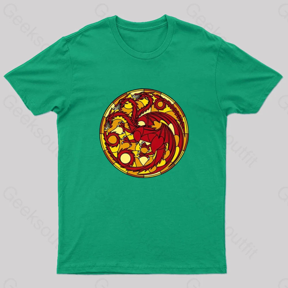 Age Of The Dragon Geek T-Shirt Green / S