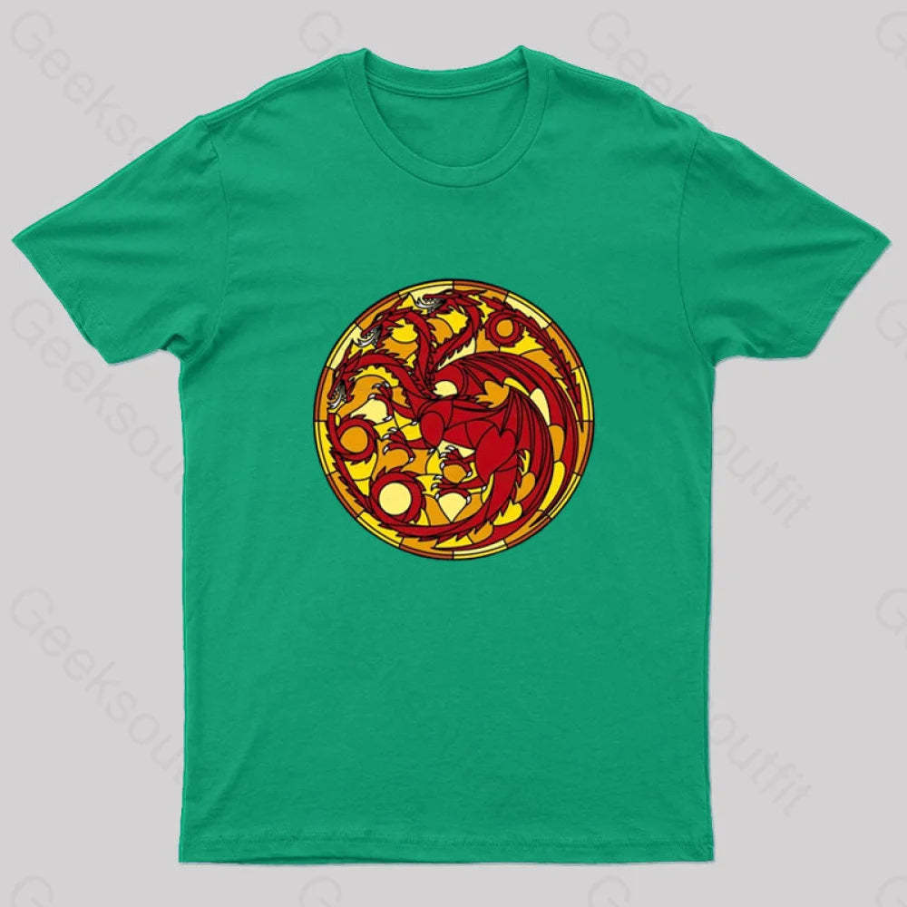Age Of The Dragon Geek T-Shirt Green / S