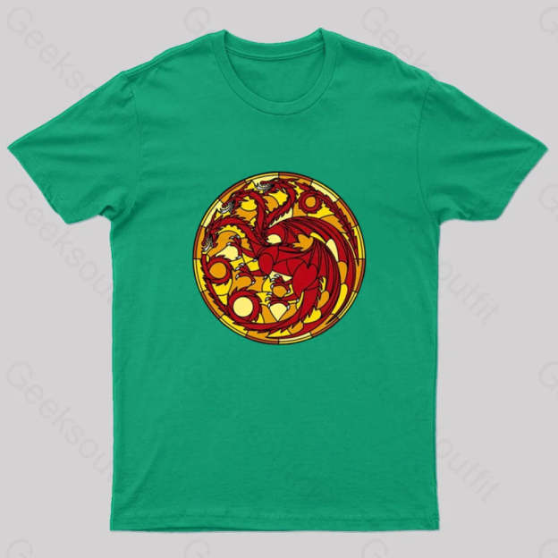 Age Of The Dragon Geek T-Shirt Green / S