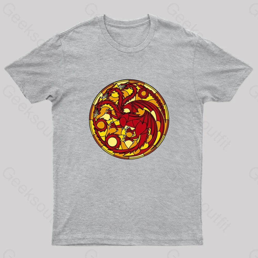 Age Of The Dragon Geek T-Shirt Grey / S