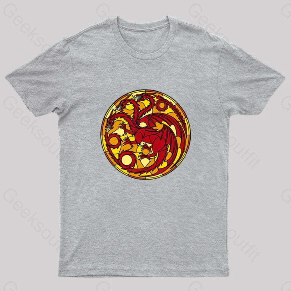 Age Of The Dragon Geek T-Shirt Grey / S