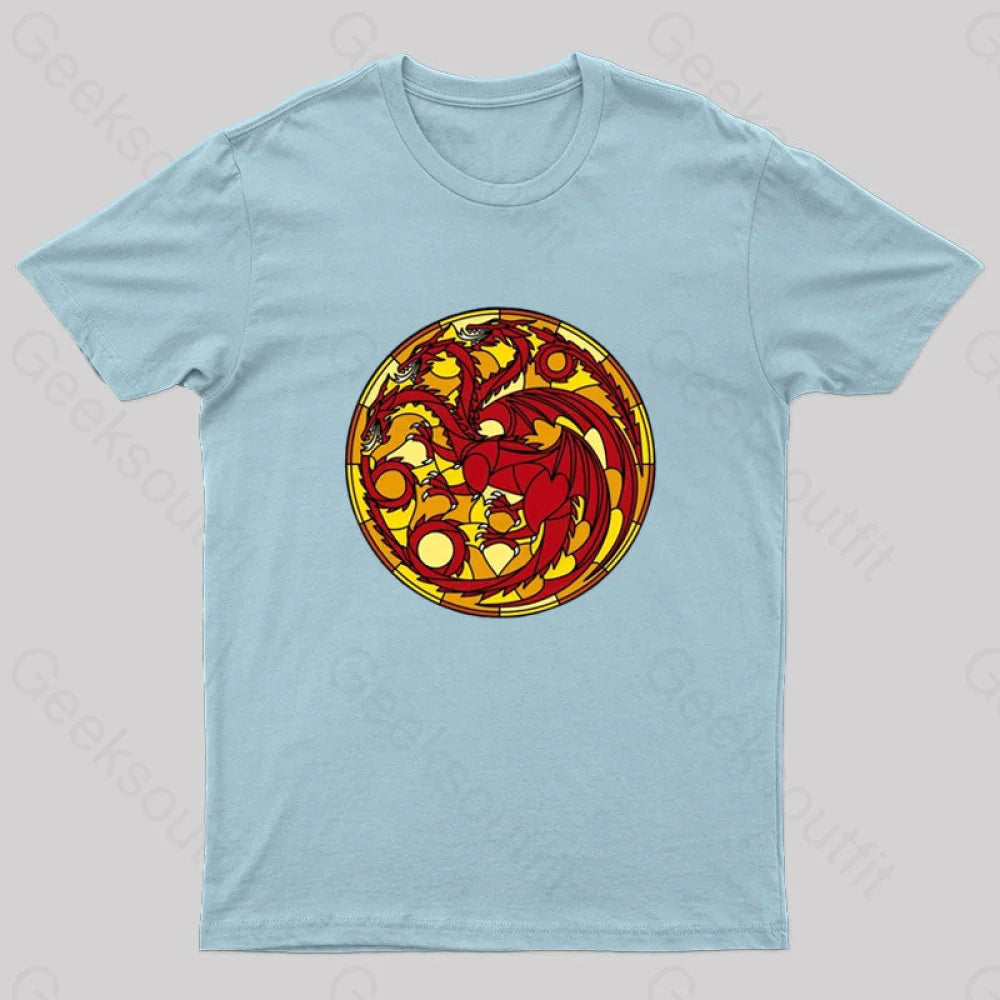 Age Of The Dragon Geek T-Shirt Light Blue / S