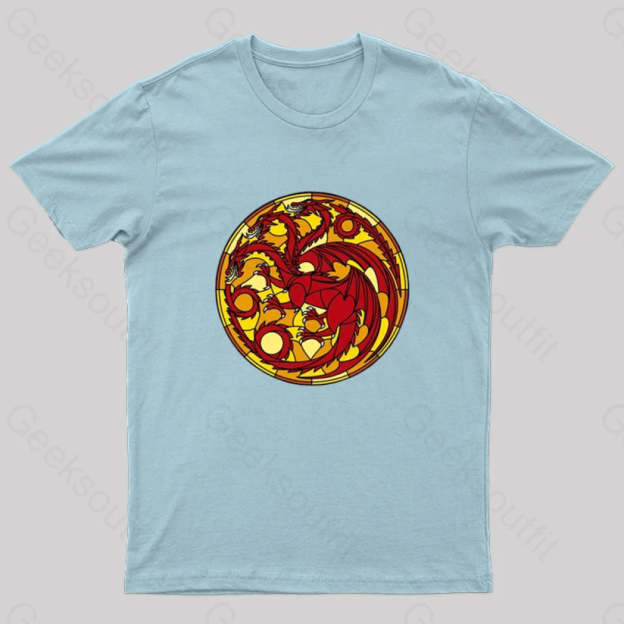 Age Of The Dragon Geek T-Shirt Light Blue / S