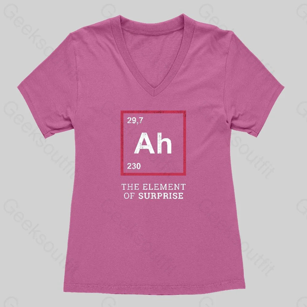 Ah! The Element Of Surprise Women's V-Neck T-shirt - Geeksoutfit