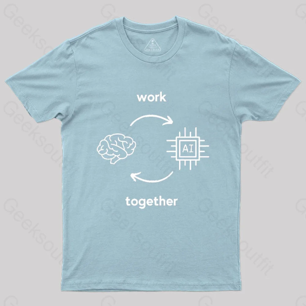 Ai Vs Human T-Shirt Light Blue / S