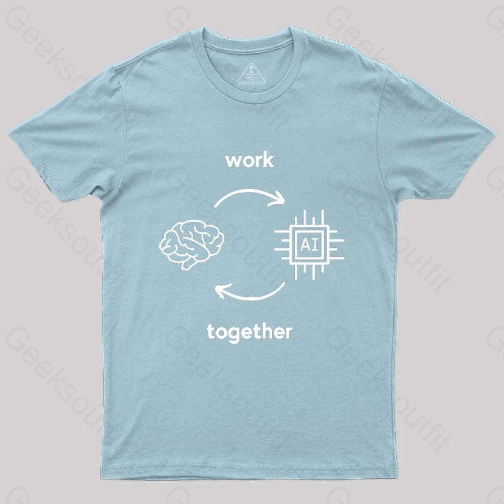 Ai Vs Human T-Shirt Light Blue / S