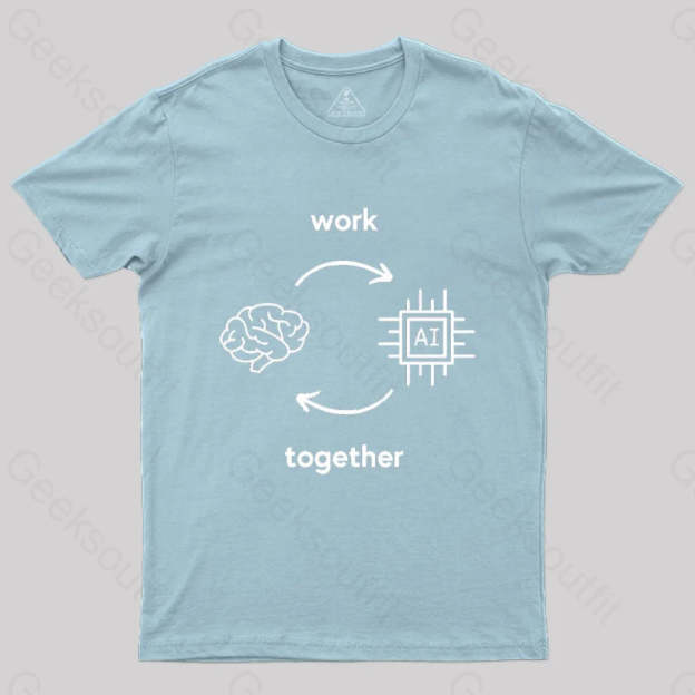 Ai Vs Human T-Shirt Light Blue / S