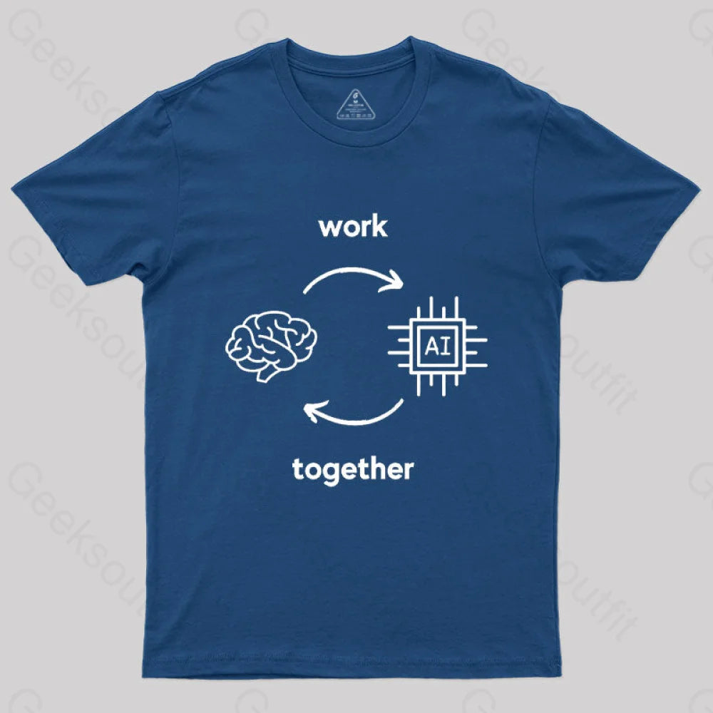 Ai Vs Human T-Shirt Navy / S