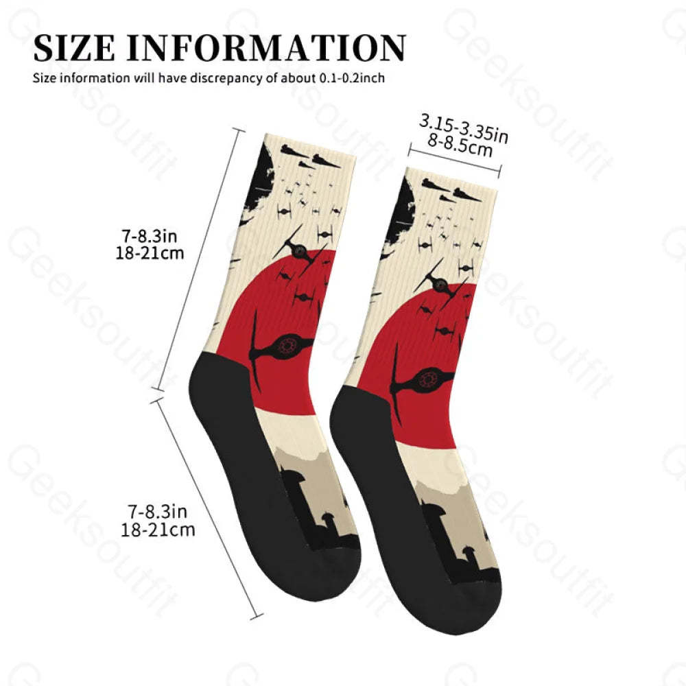 Airplane Silhouette Japanese Style Men’s Socks