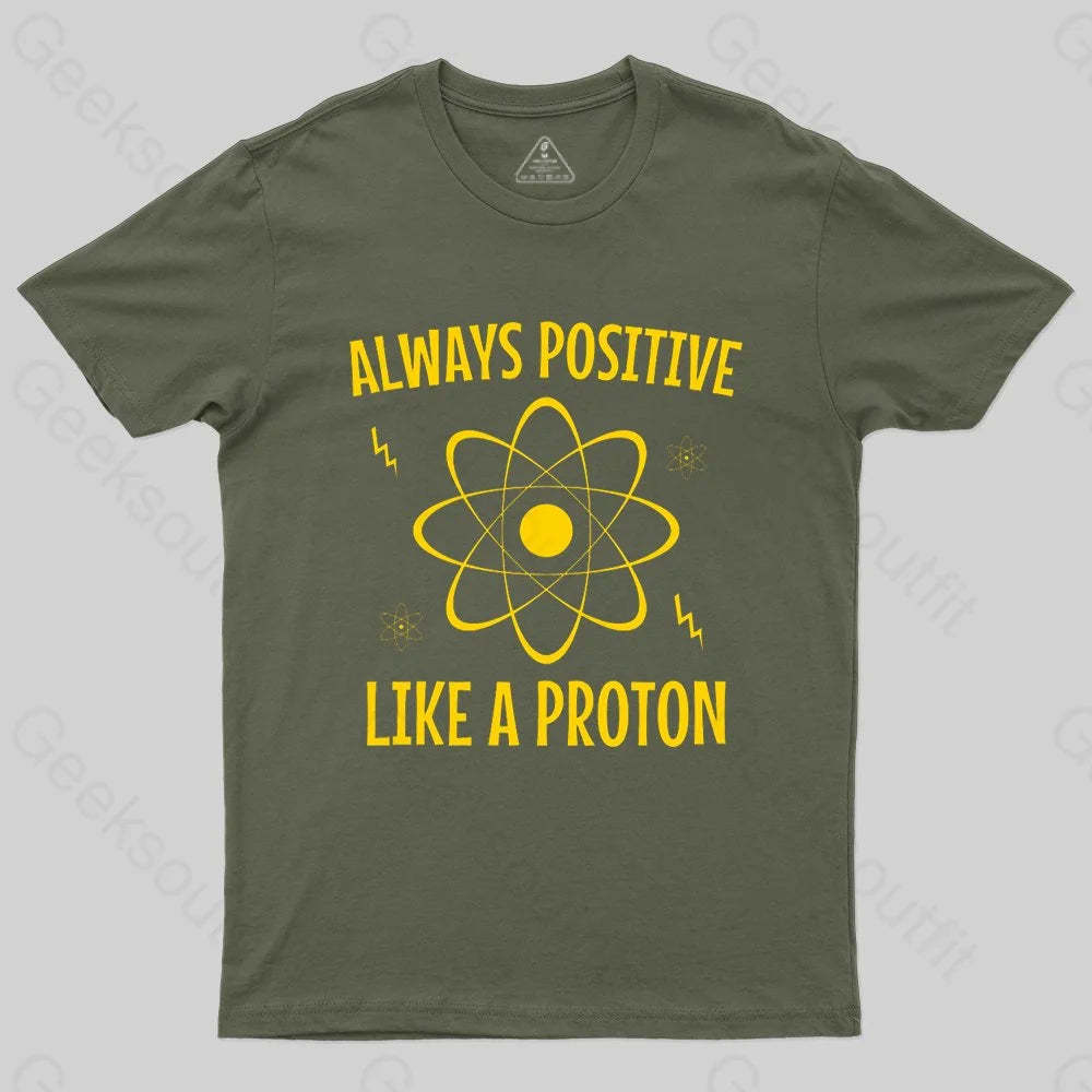 Alaways Positive Like A Proton T-shirt - Geeksoutfit