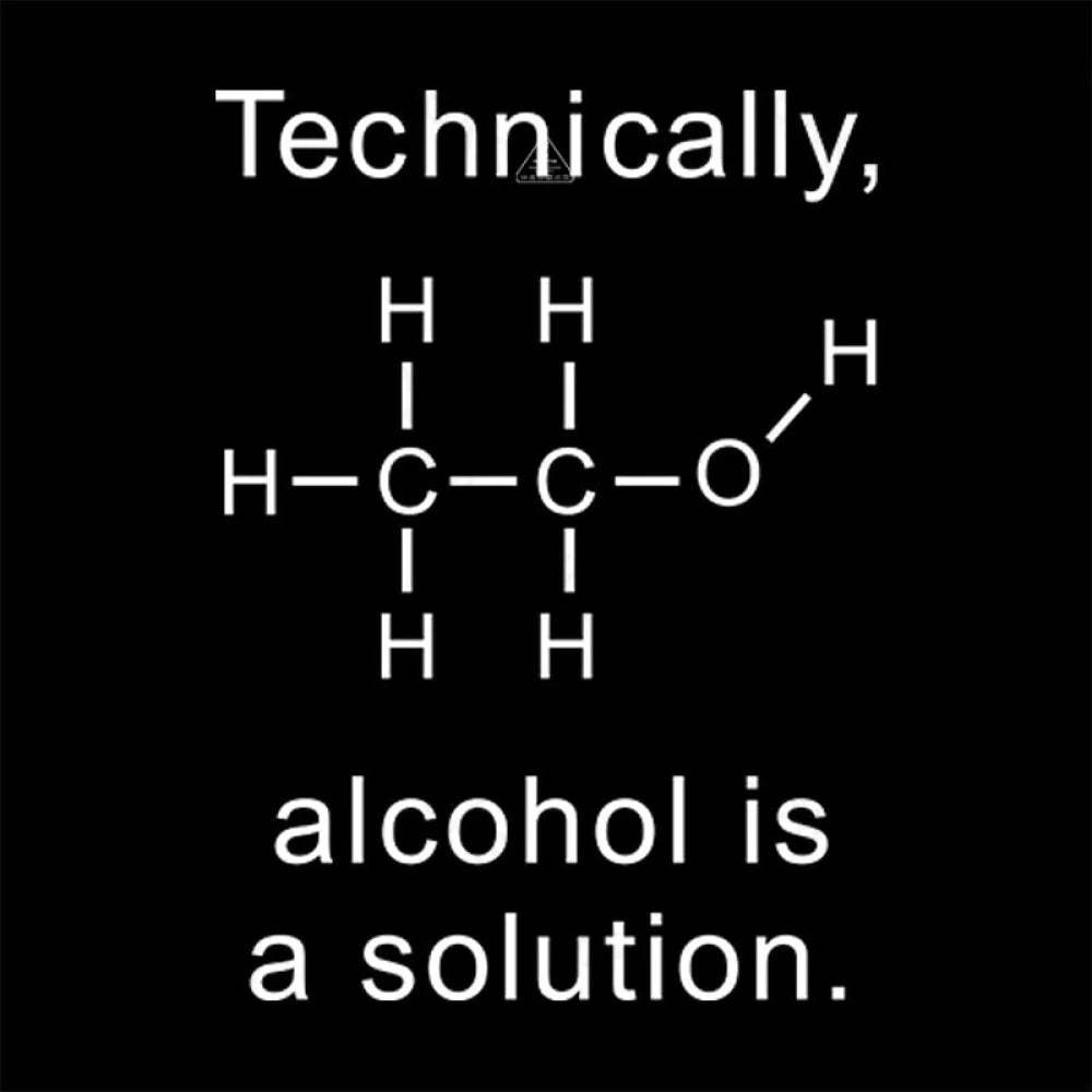 Alcohol Is A Solution T-Shirt Science T-Shirts
