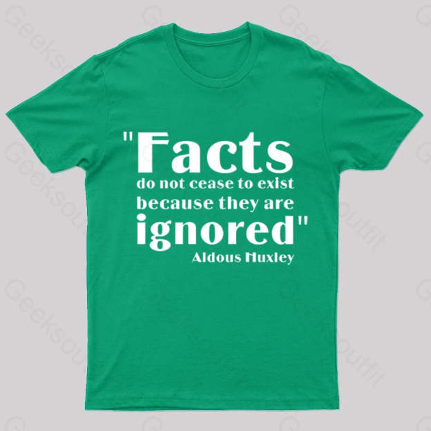Aldous Huxley Facts Geek T-Shirt Green / S