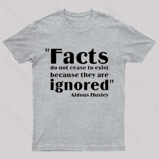 Aldous Huxley Facts Geek T-Shirt Grey / S