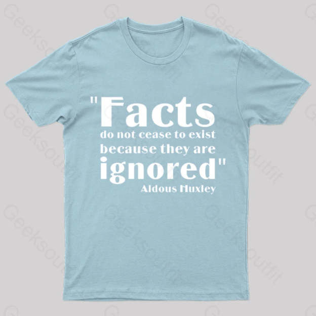 Aldous Huxley Facts Geek T-Shirt Light Blue / S
